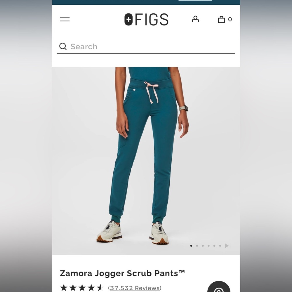 Figs Zamora Caribbean Blue Scrub Pants